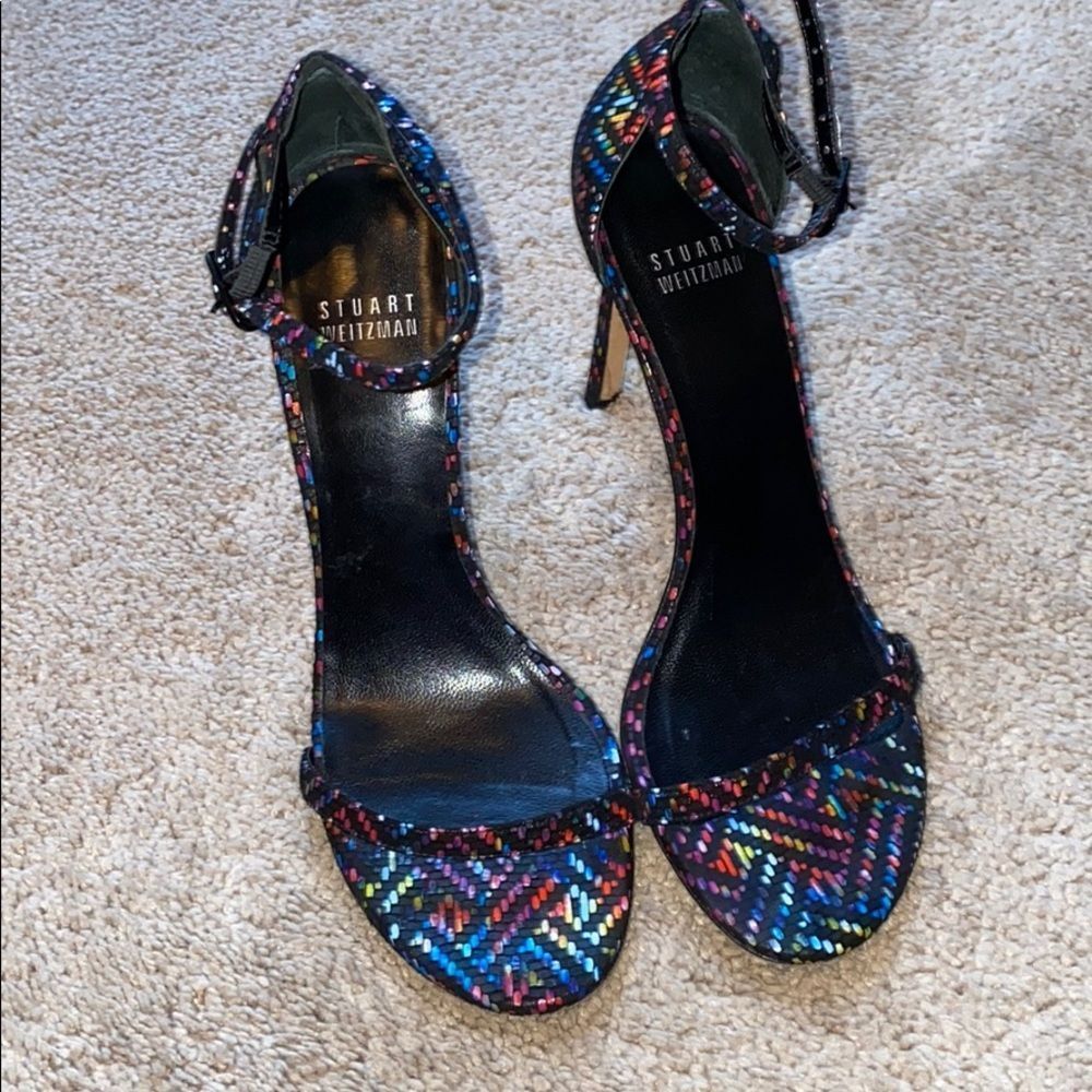 Stuart Weitzman Multi Color Sandal 6 1/2 - image 1